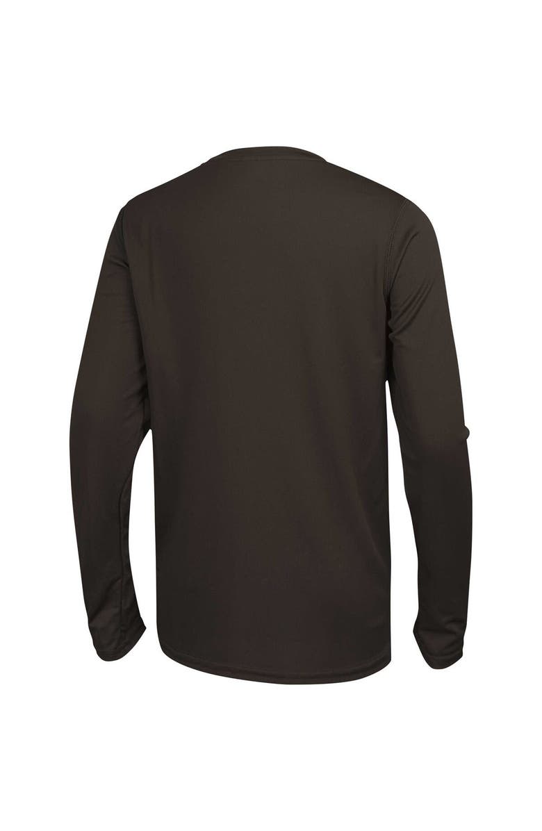 Outerstuff Men's Brown Cleveland Browns Side Drill Long Sleeve T-Shirt, Alternate, color, 