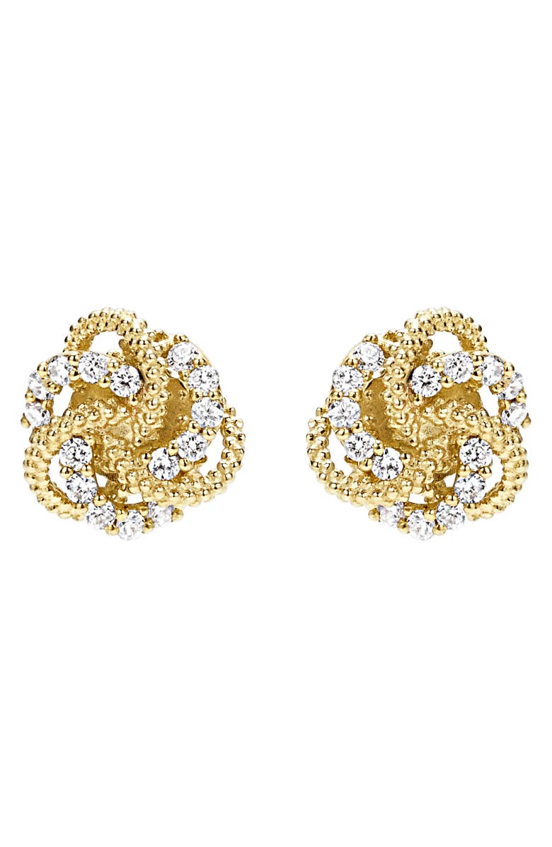 LAGOS Love Knot Stud Earrings, Main, color, 