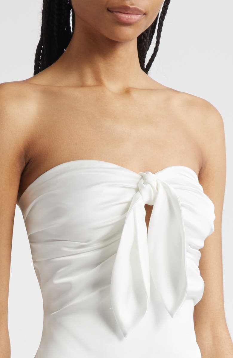 Ramy Brook Orion Strapless Midi Dress, Alternate, color, Ivory