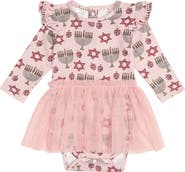 Sweet Wink Hanukkah Long Sleeve Tutu Bodysuit
