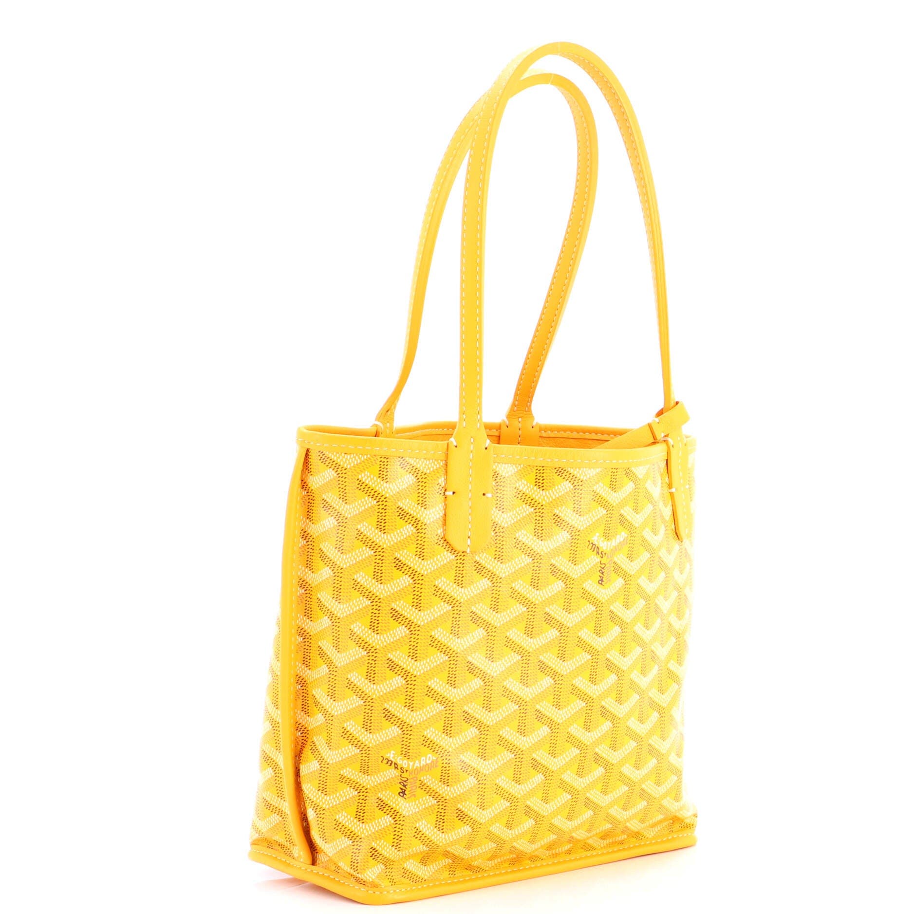 Pre-Owned Goyard Anjou Reversible Tote Coated Canvas Mini, Alternate, color, Orange