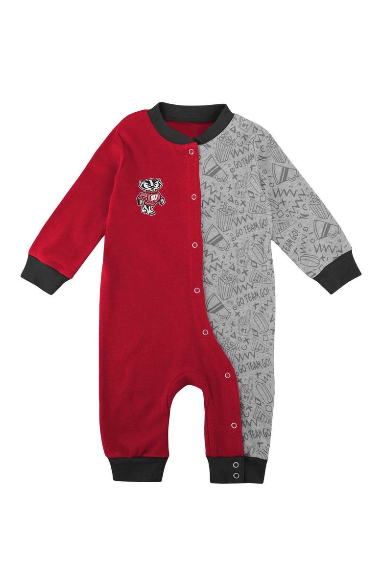 Outerstuff Infant Red Wisconsin Badgers Playbook Two-Tone Sleeper, Alternate, color,