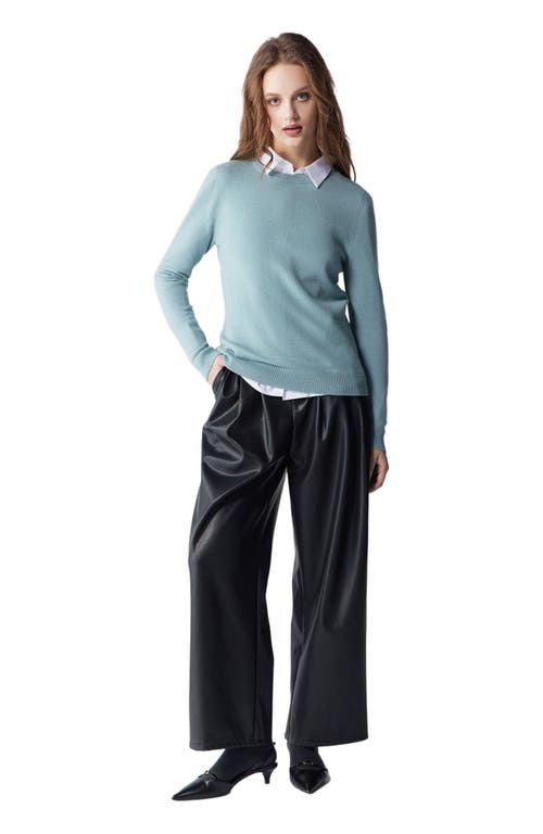 Gobi Mongolian Cashmere Cashmere Crew Neck Sweater In Blue