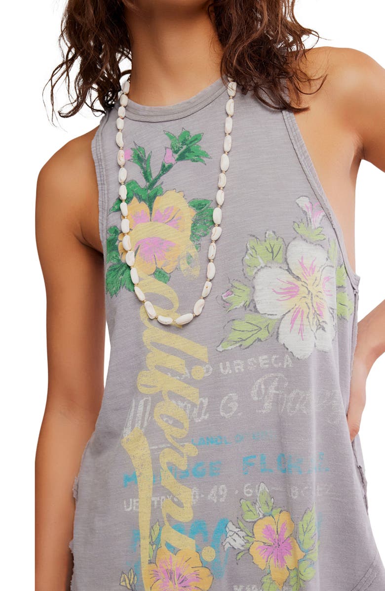 Free People Rosie Graphic Tank, Alternate, color, Grey Combo
