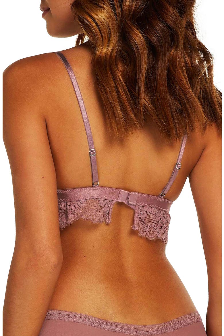 Riki Triangle Cotton Longline Bralette, Alternate, color, WISTFUL MAUVE