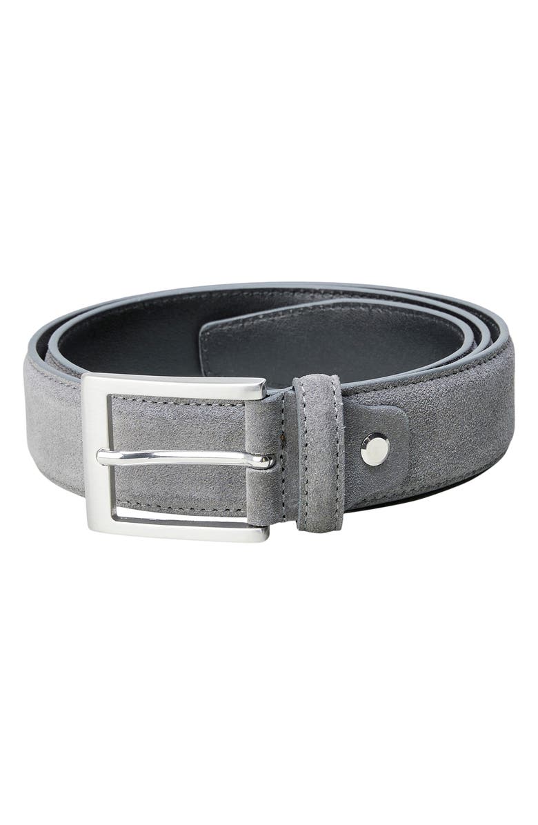 Good Man Brand Topstitch Suede Belt, Main, color, 