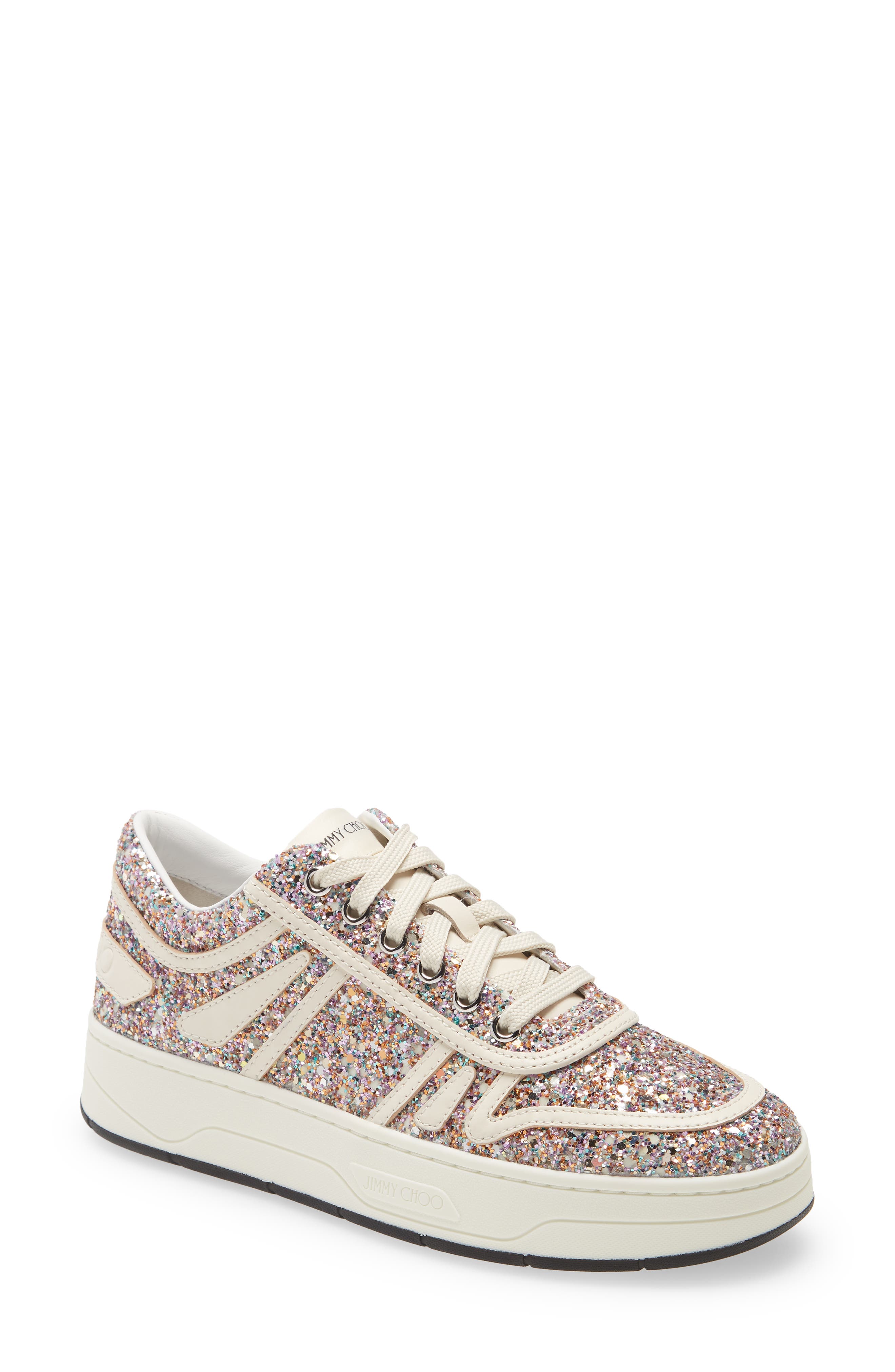 Jimmy Choo Hawaii Glitter Sneaker, Main, color, 