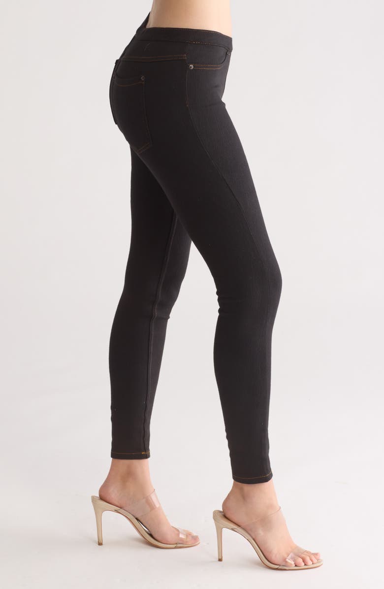 Hue The Original Denim Leggings, Alternate, color, Black