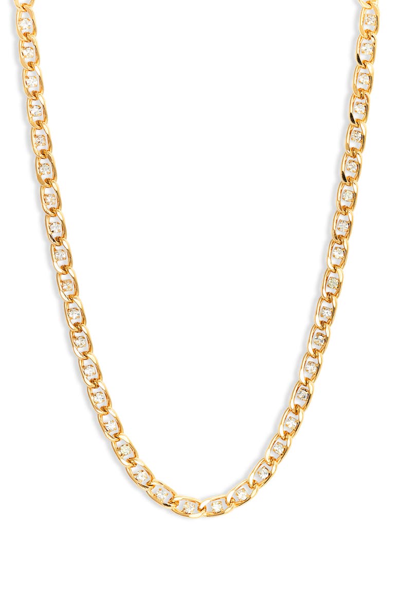 MIRANDA FRYE Jules Cubic Zirconia Curb Chain Necklace, Main, color, 