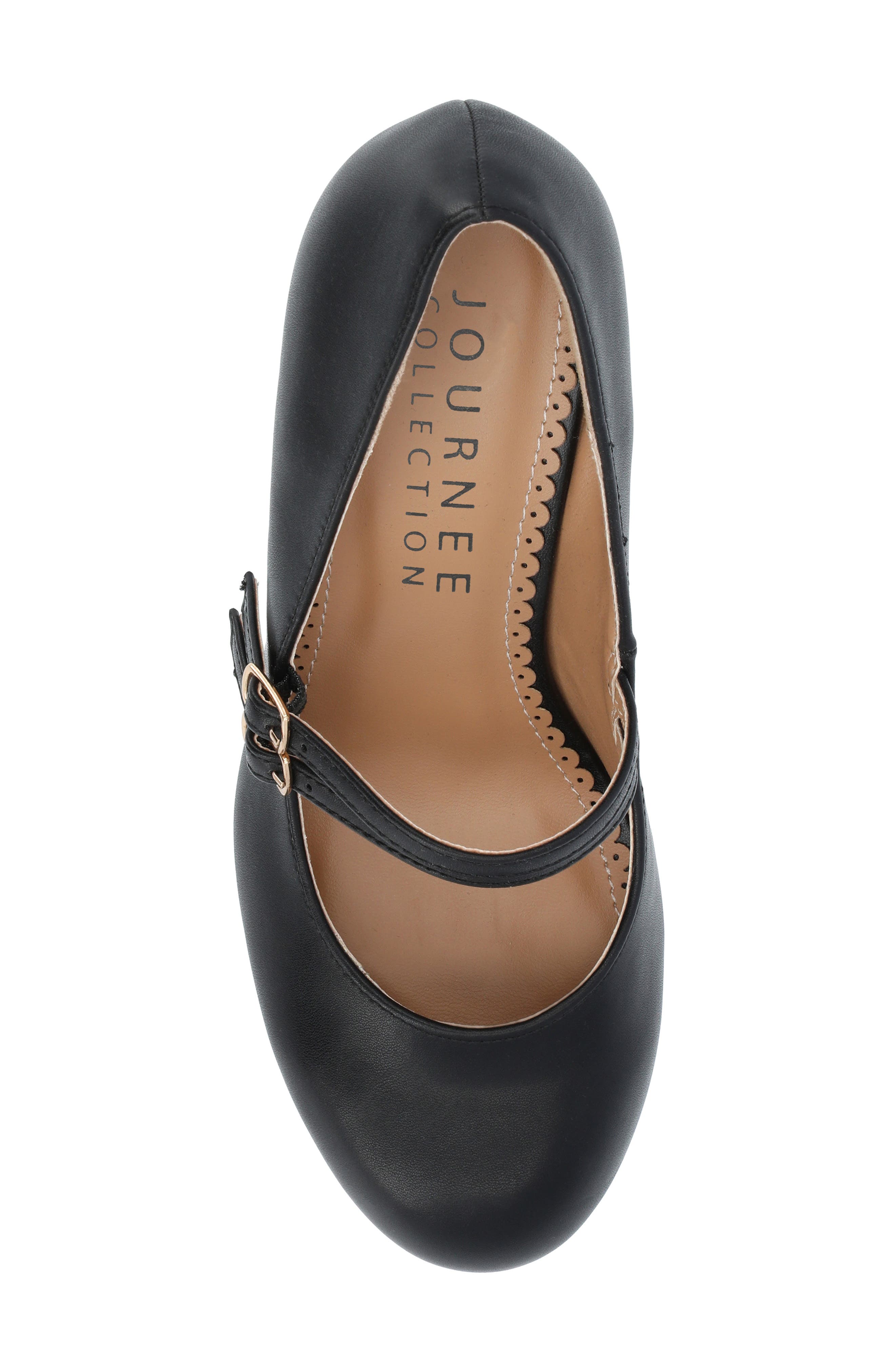 Journee Collection Windy Pump - Wide Width, Alternate, color, Black