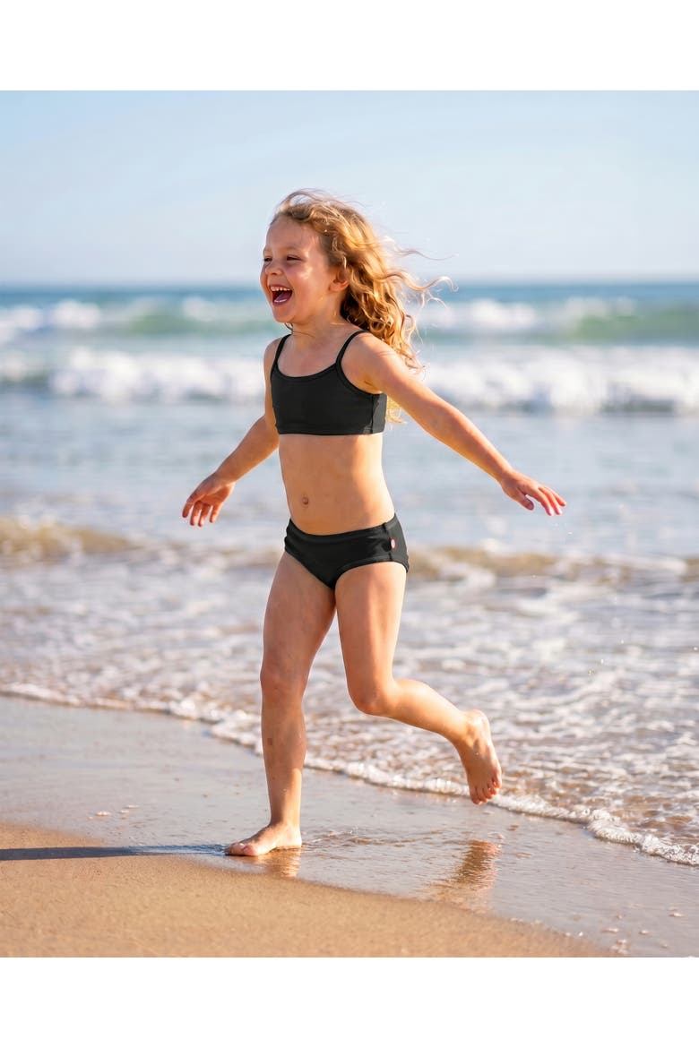 Girls UPF 50+ Bikini 2-Piece Swimsuit Set, Alternate, color, Black
