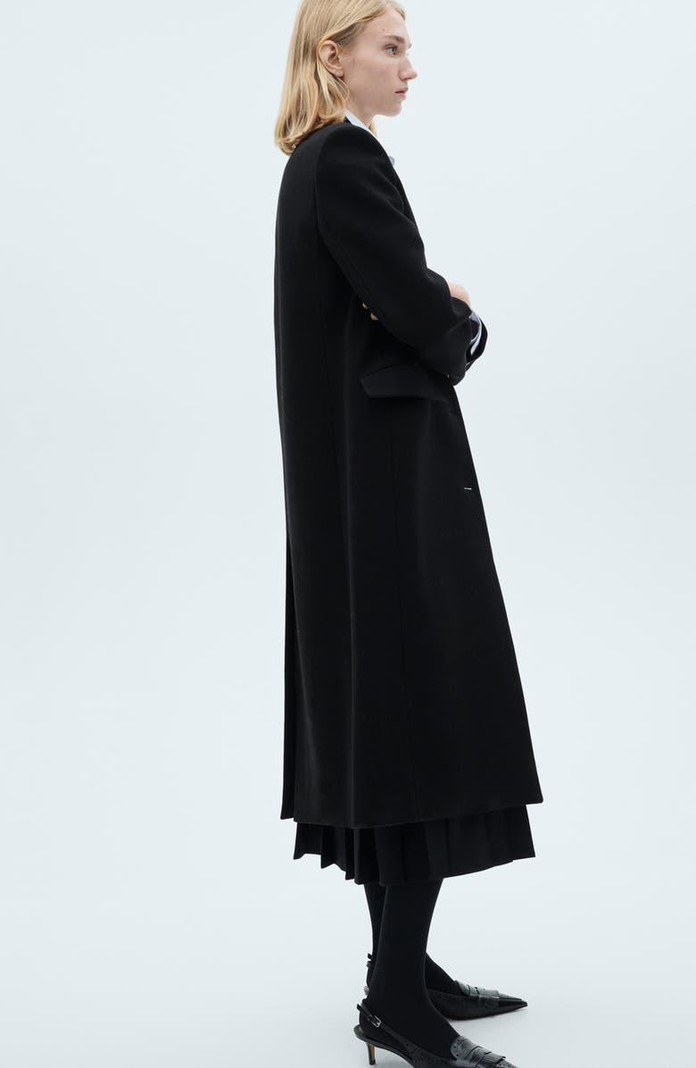 MANGO Tailored Wool Blend Coat, Alternate, color,