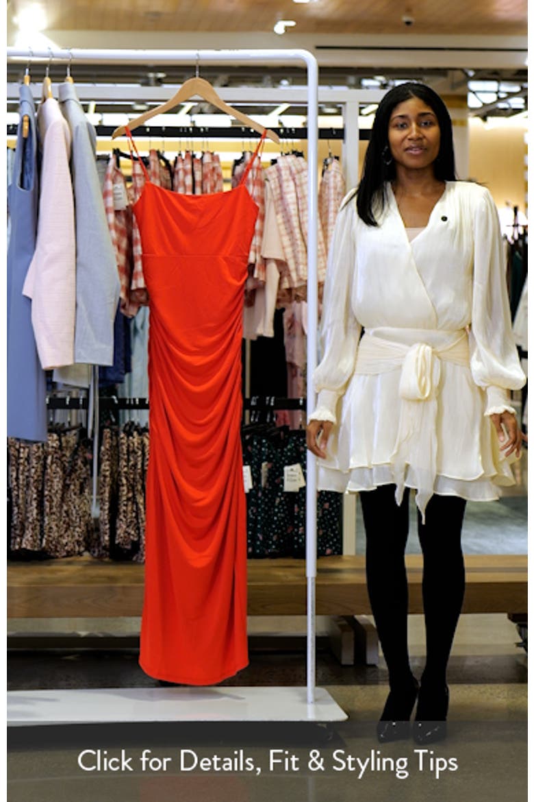 Shirred Open Back Maxi Dress video