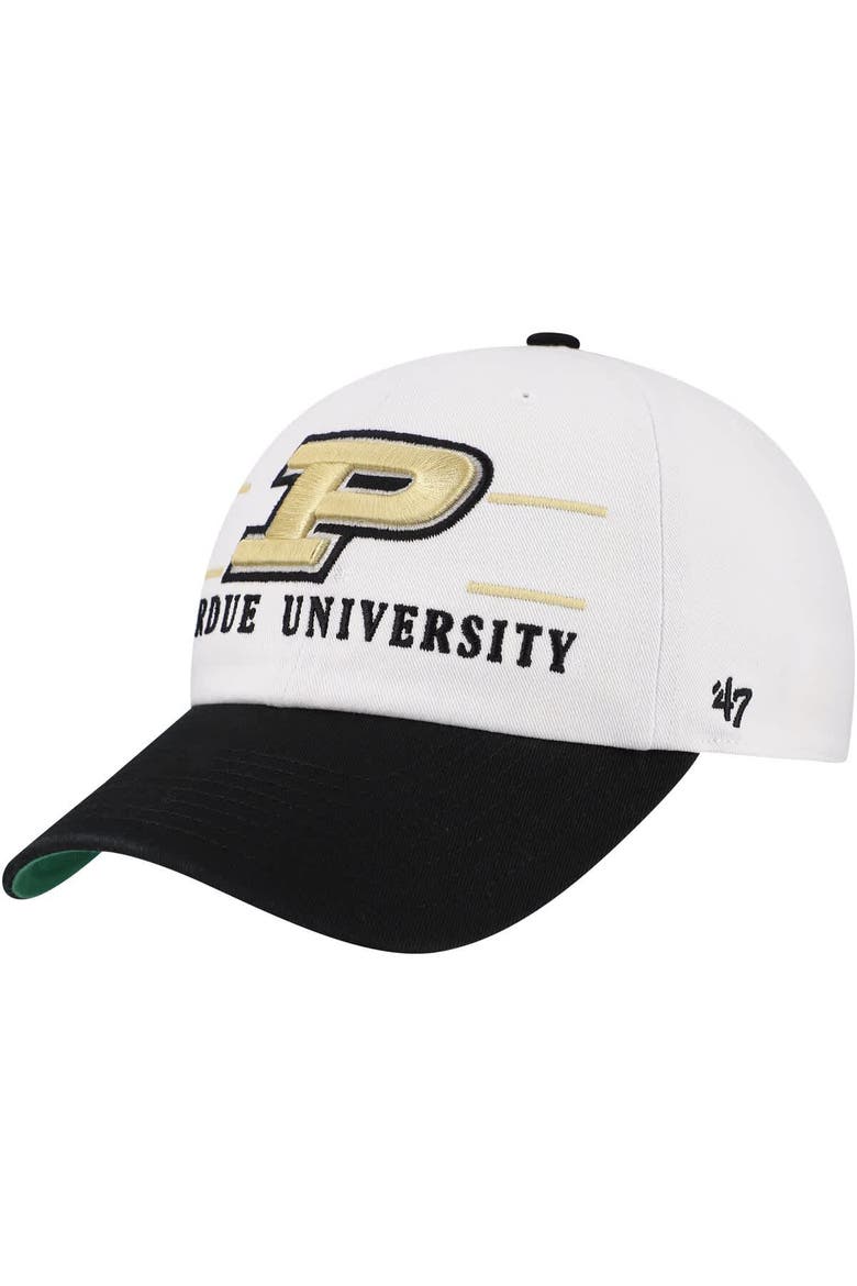 Men's '47 White Purdue Boilermakers Gridiron Clean Up Adjustable Hat, Main, color, White