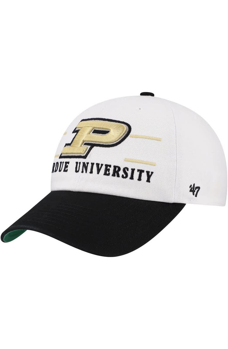 '47 Men's '47 White Purdue Boilermakers Gridiron Clean Up Adjustable Hat, Main, color, White