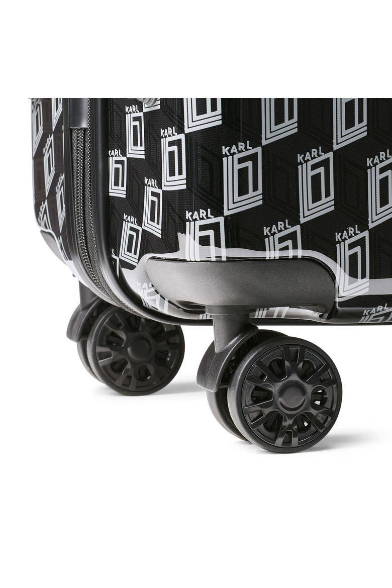 Bon Voyage 21" Upright Carry On Suitcase, Alternate, color, Black/Grey
