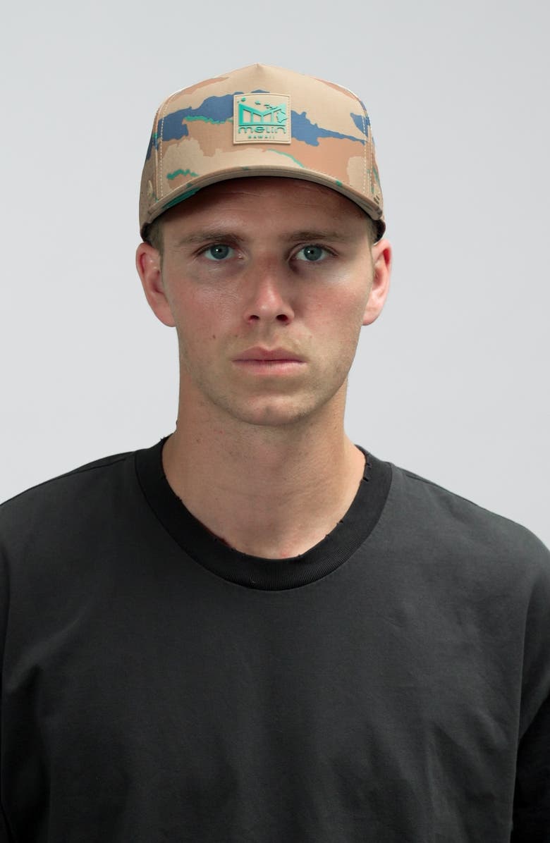 Melin Odyssey Islands Hydro Performance Snapback Hat, Alternate, color, Sand Camo