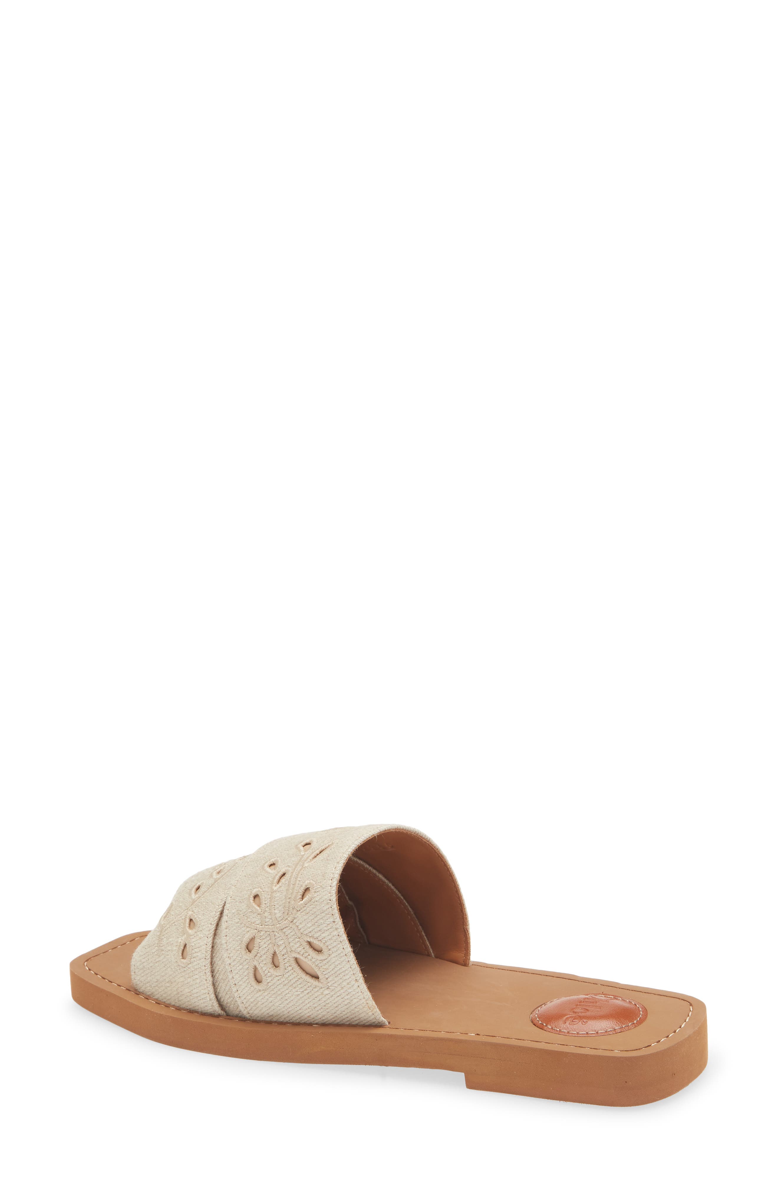 Chloé Woody Eyelet Sandal, Alternate, color, 