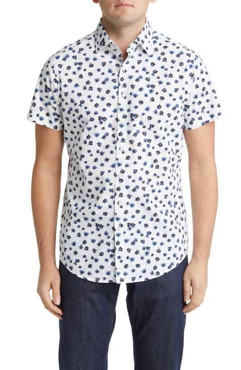 Cross Hills Floral Short Sleeve Button-Up Shirt