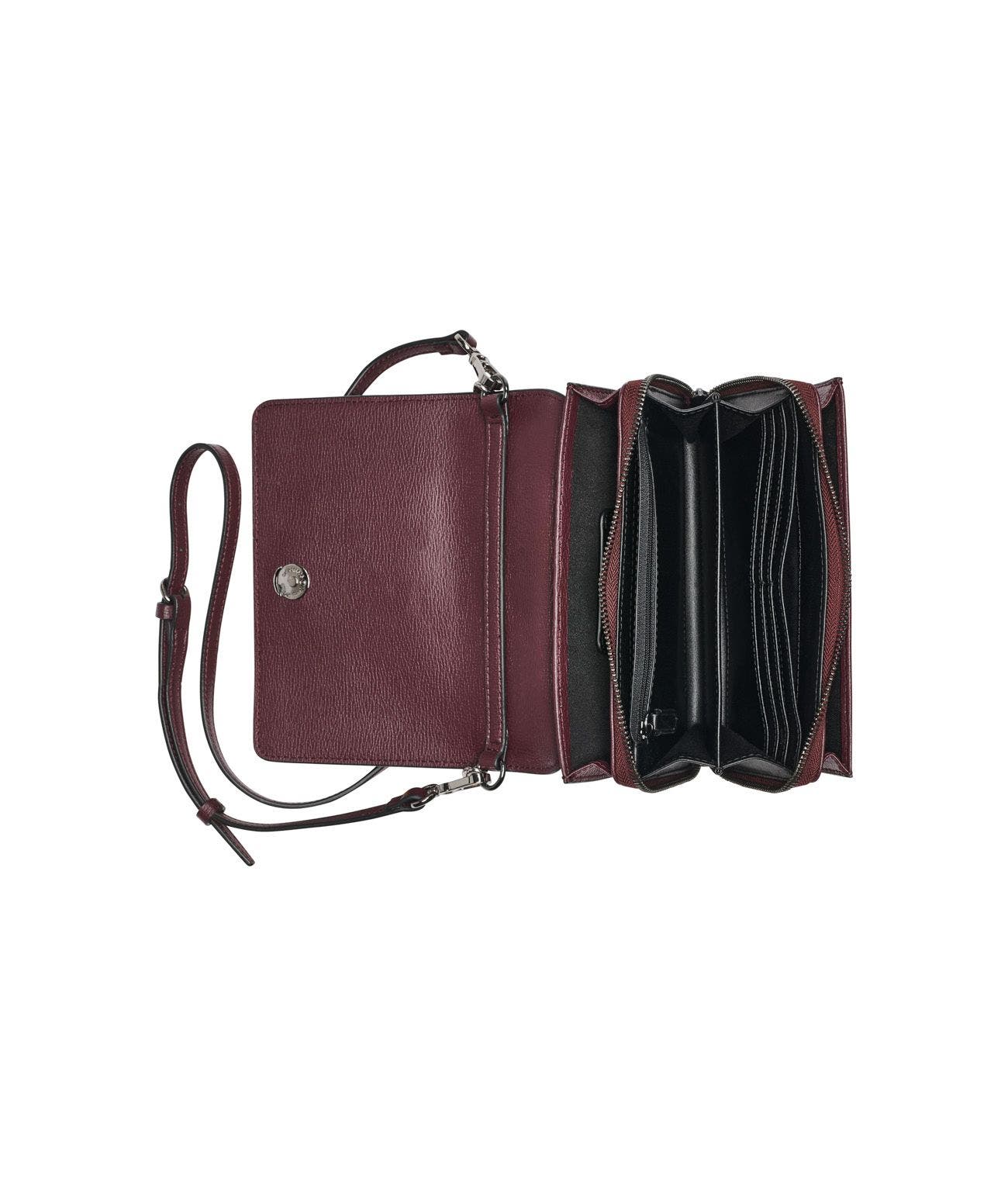 KARL LAGERFELD PARIS Lourdes Crossbody, Alternate, color, Raisin