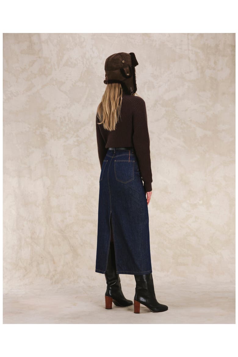 Jorgy Indigo Rinse Denim Skirt, Alternate, color, BLUE