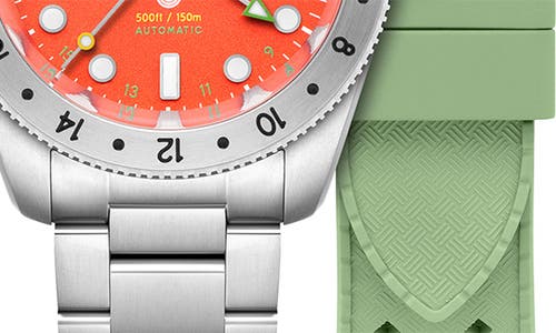 Spinnaker Croft Gmt Automatic Bracelet & Rubber Strap Watch, 39mm In Red