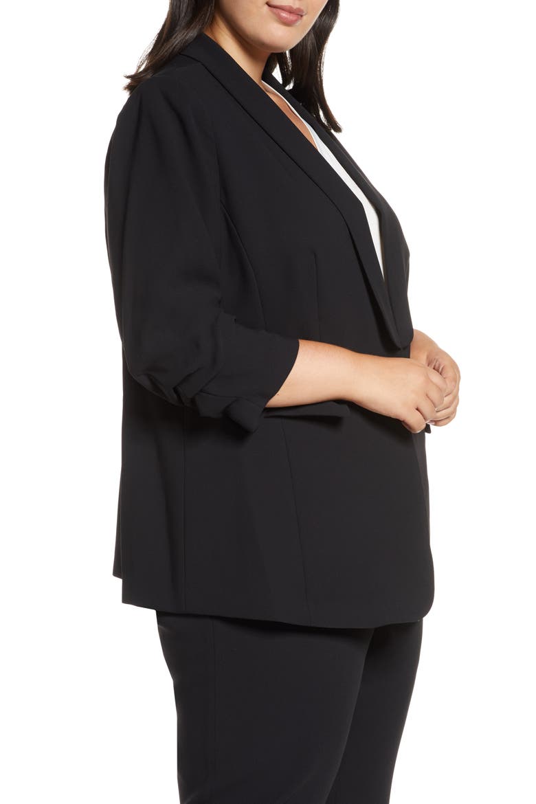 Moss Crepe Blazer, Alternate, color, RICH BLACK