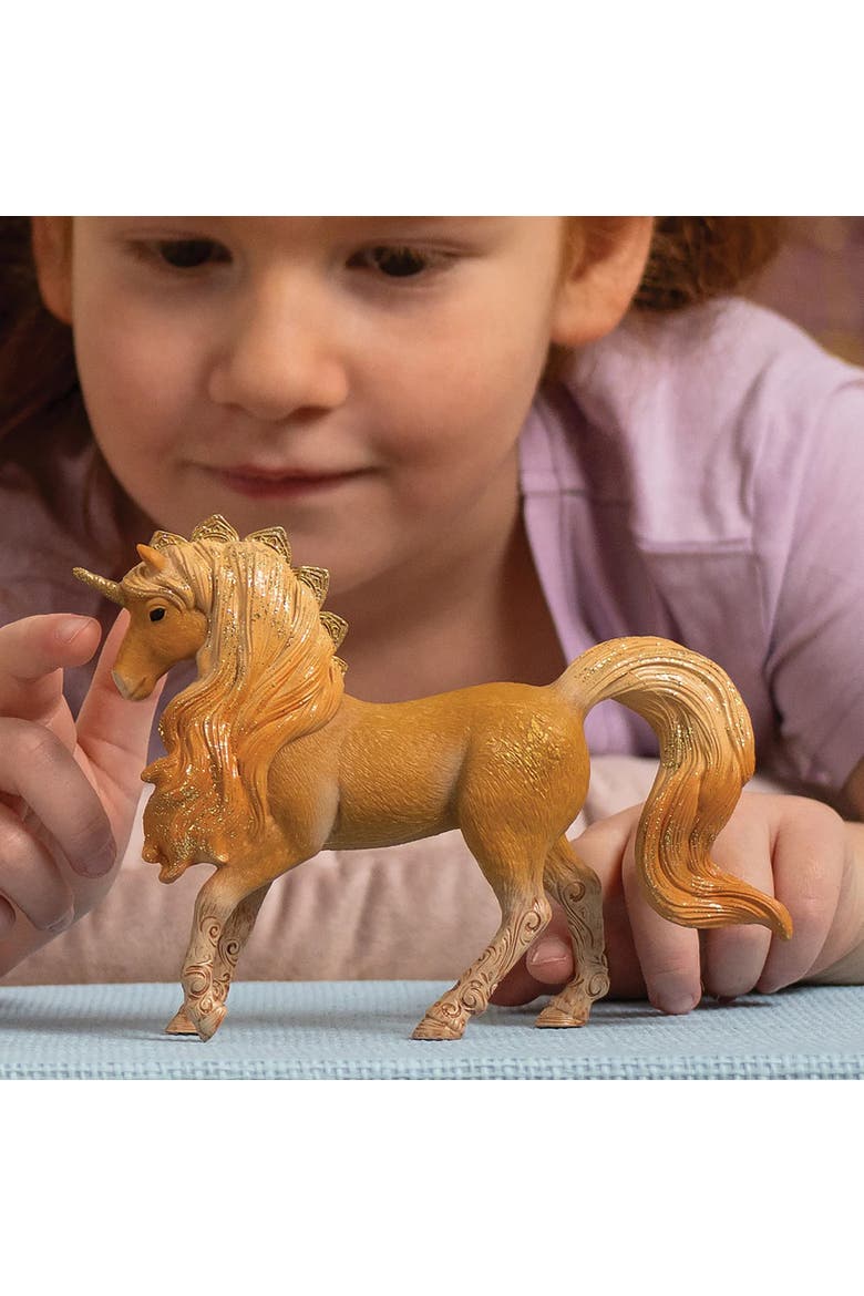 Bayala Apollo Unicorn Stallion, Orange, Collectible Toy Figure, Kids, Alternate, color, Multicolored