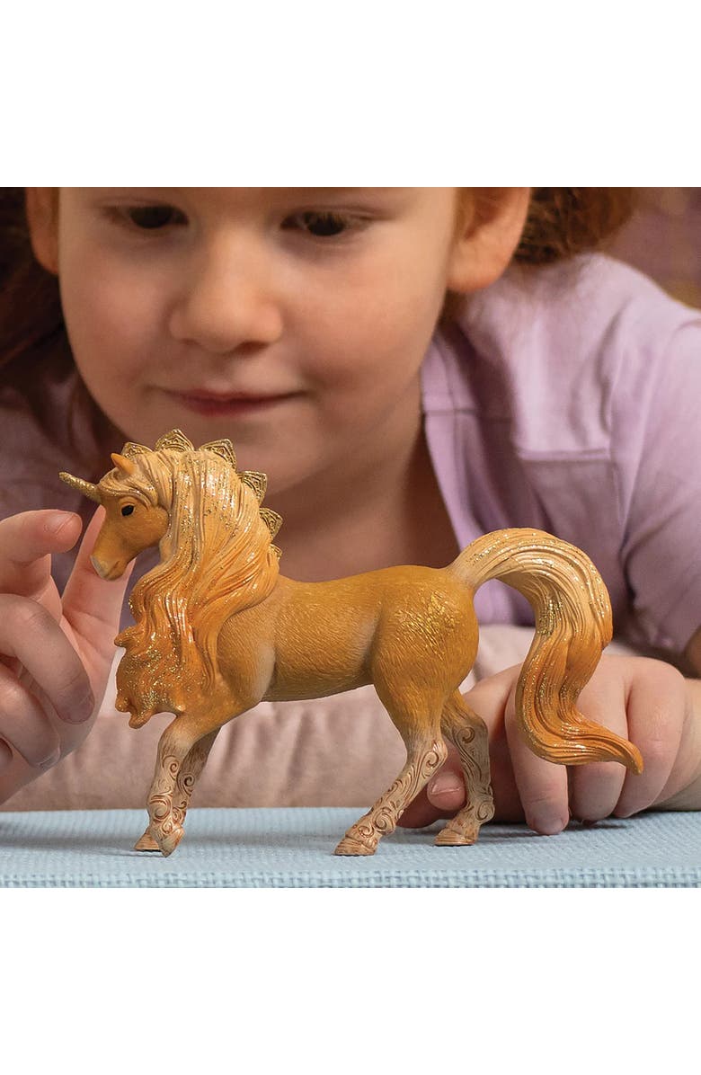 Schleich Bayala Apollo Unicorn Stallion, Orange, Collectible Toy Figure, Kids, Alternate, color, Multicolored