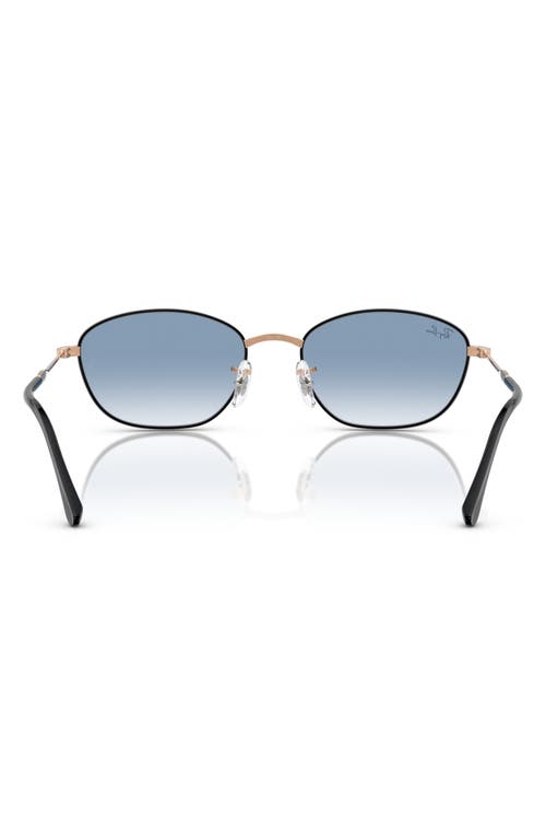 Ray Ban Ray-ban 58mm Irregular Oval Sunglasses In Rose Gold Black