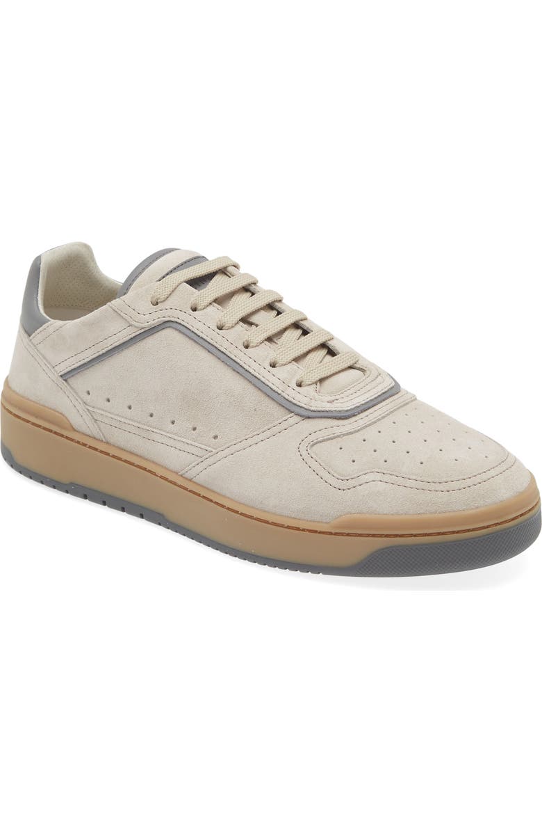 Brunello Cucinelli Washed Suede Court Sneaker, Main, color,