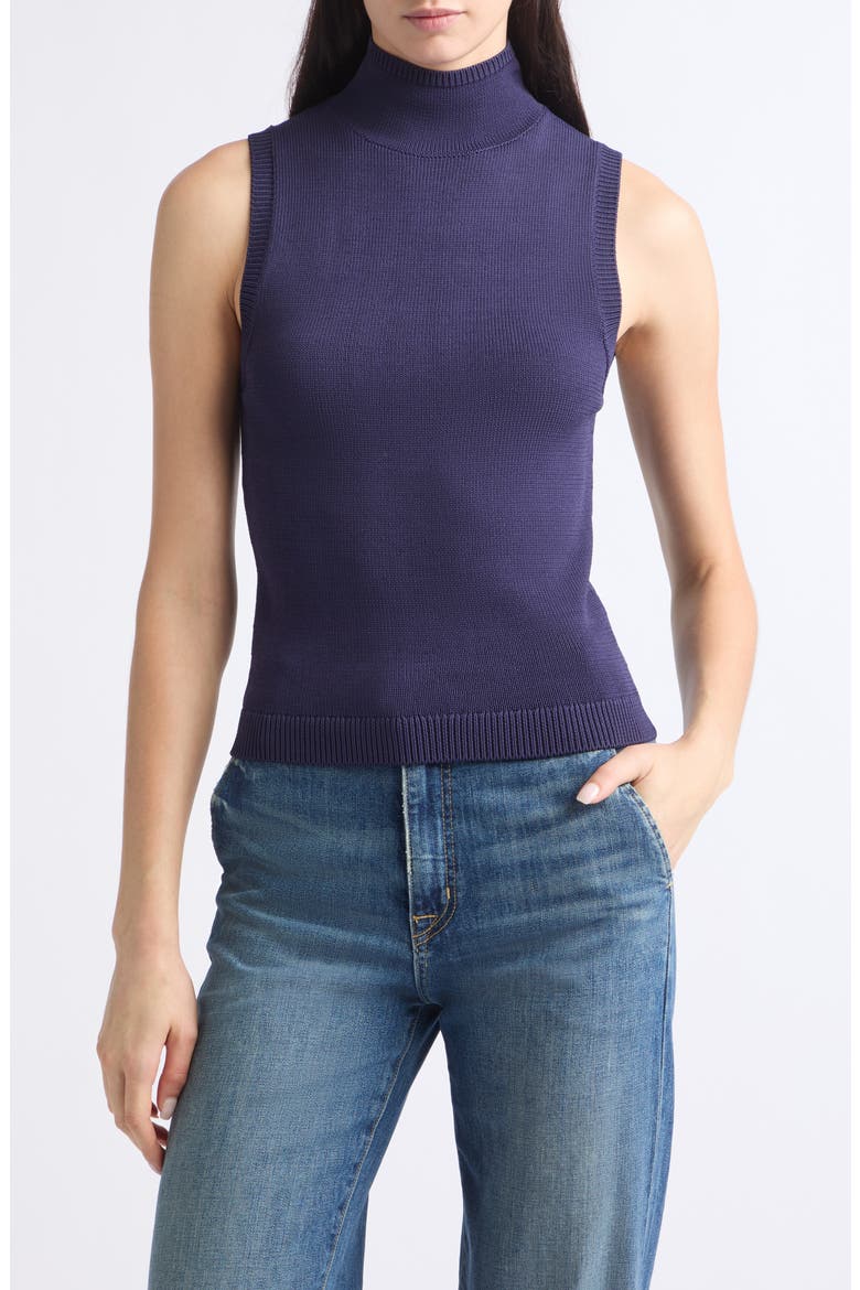 Montclair Turtleneck Sweater Vest, Main, color, MIDNIGHT