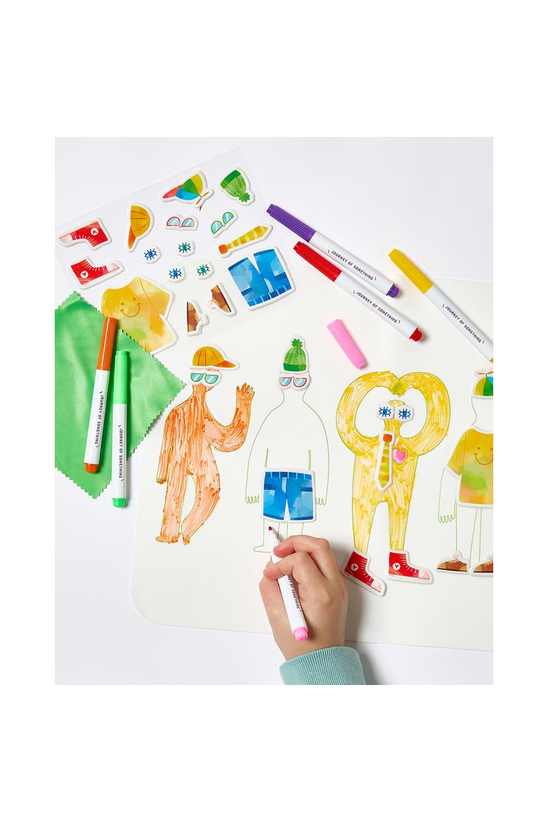 Wipeable Silicone Mat, Friends, Reusable Coloring Kit, Alternate, color, Multicolored