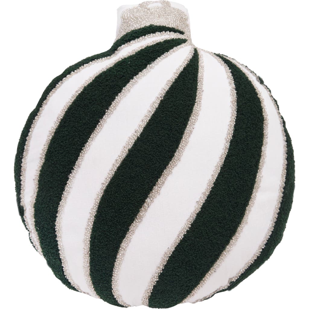 C & F Home C&f Home Striped Ornament Throw Pillows In Green