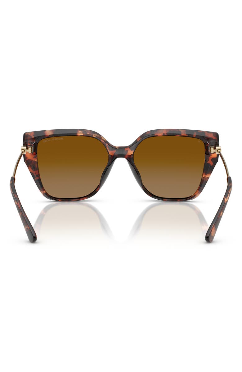 Michael Kors St. Barth's 54mm Polarized Square Sunglasses, Alternate, color, Luggage Tortoise/ Brown Polar