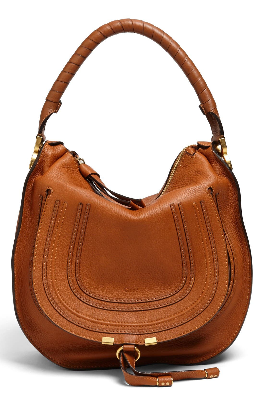 'Marcie - Medium' Leather Hobo, Main, color, TAN