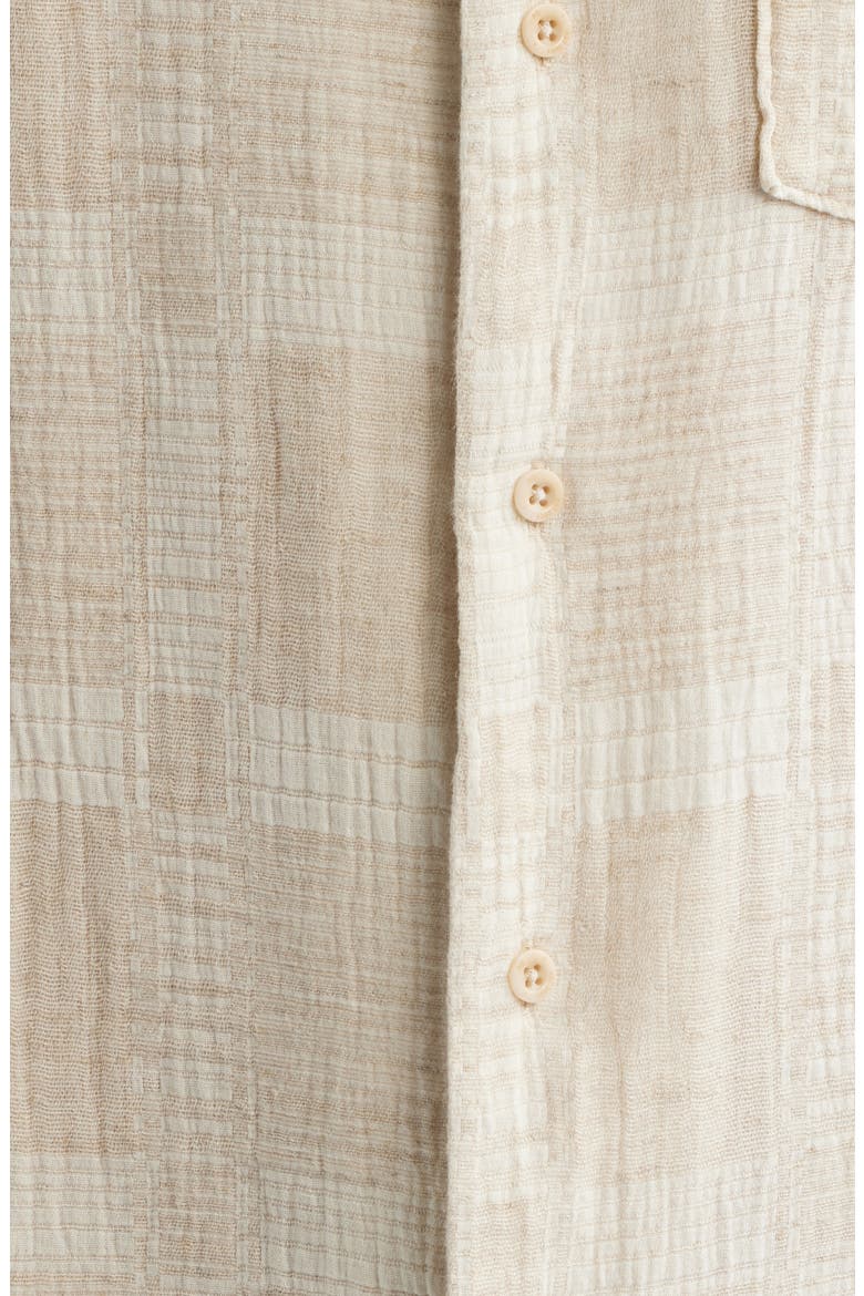 Foster Cotton Blend Camp Shirt, Alternate, color, NATURAL MULTI