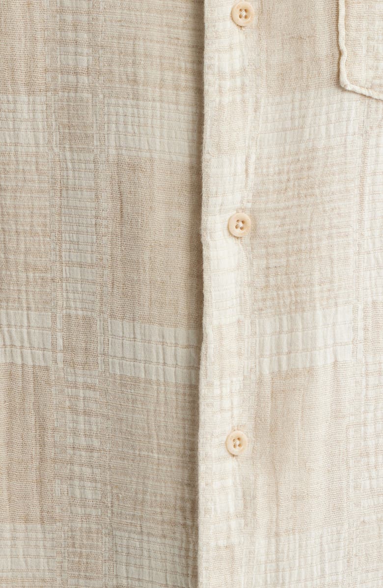 AG Foster Cotton Blend Camp Shirt, Alternate, color, Natural Multi