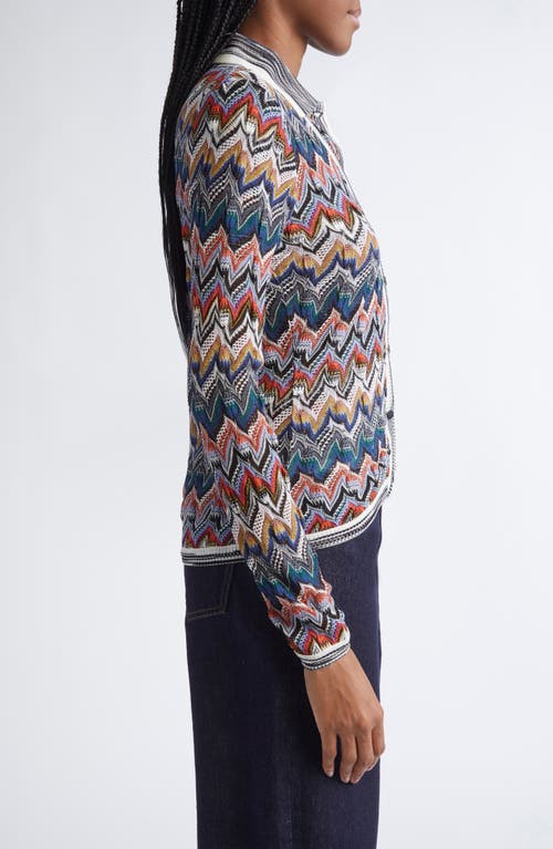 Missoni Zigzag Stripe Cardigan In Multi