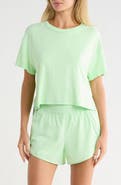90 DEGREE BY REFLEX Seamless Echo High-Low Crop T-Shirt