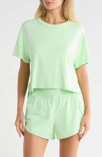 90 DEGREE BY REFLEX Seamless Echo High-Low Crop T-Shirt