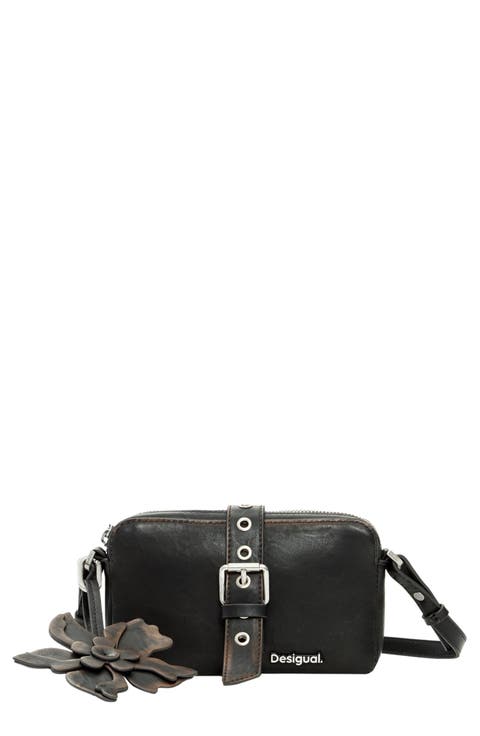 Faux Leather Crossbody Bag