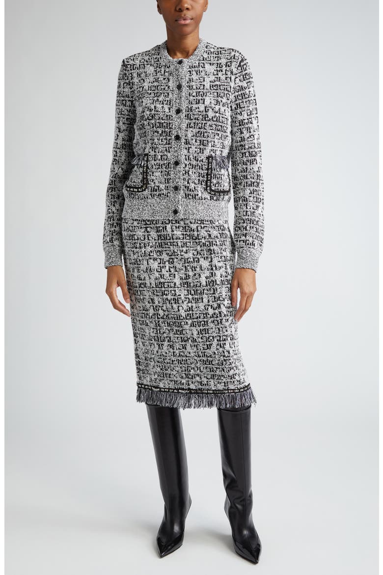 Tweed Sleeveless Sheath Dress, Alternate, color, BLACK/ WHITE