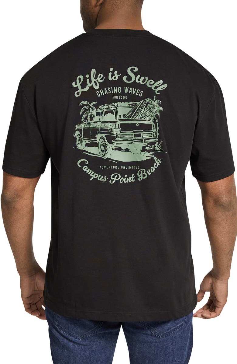 Johnny Bigg Chasing Waves Organic Cotton Graphic T-Shirt, Alternate, color, 