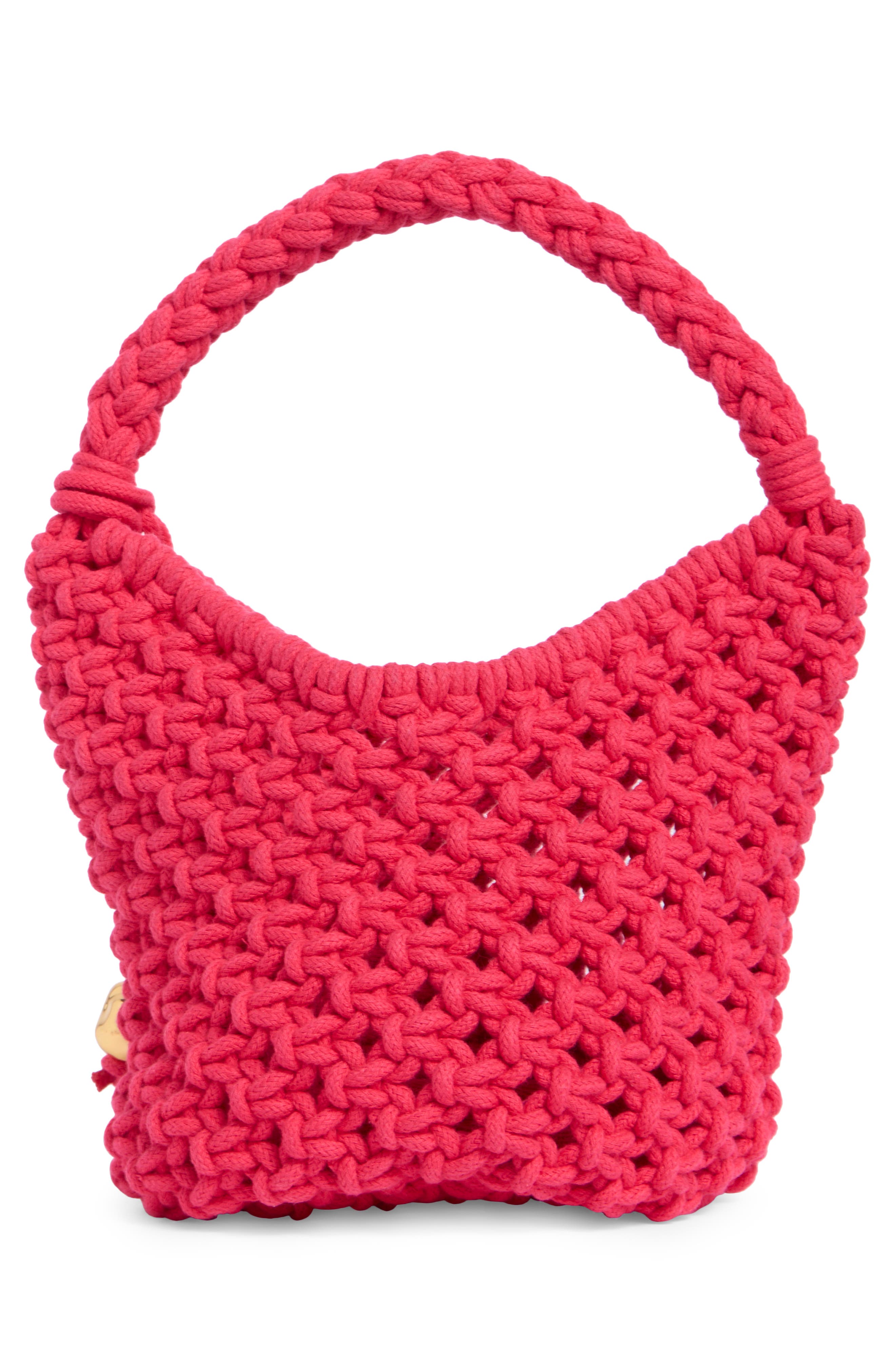 Madewell Braided Rope Pouchette, Alternate, color, Watermelon