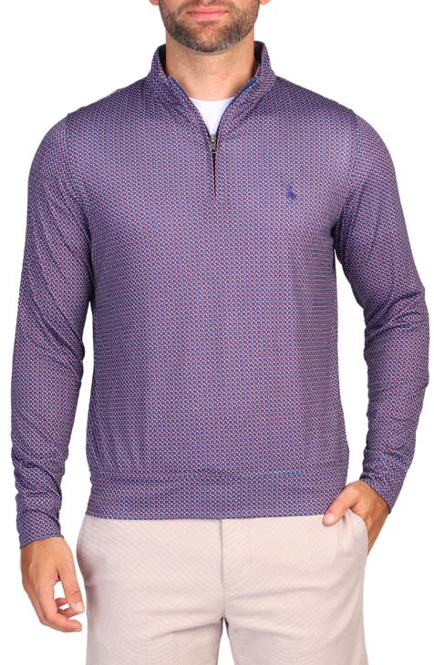 Football Print Performance Quarter Zip Pullover