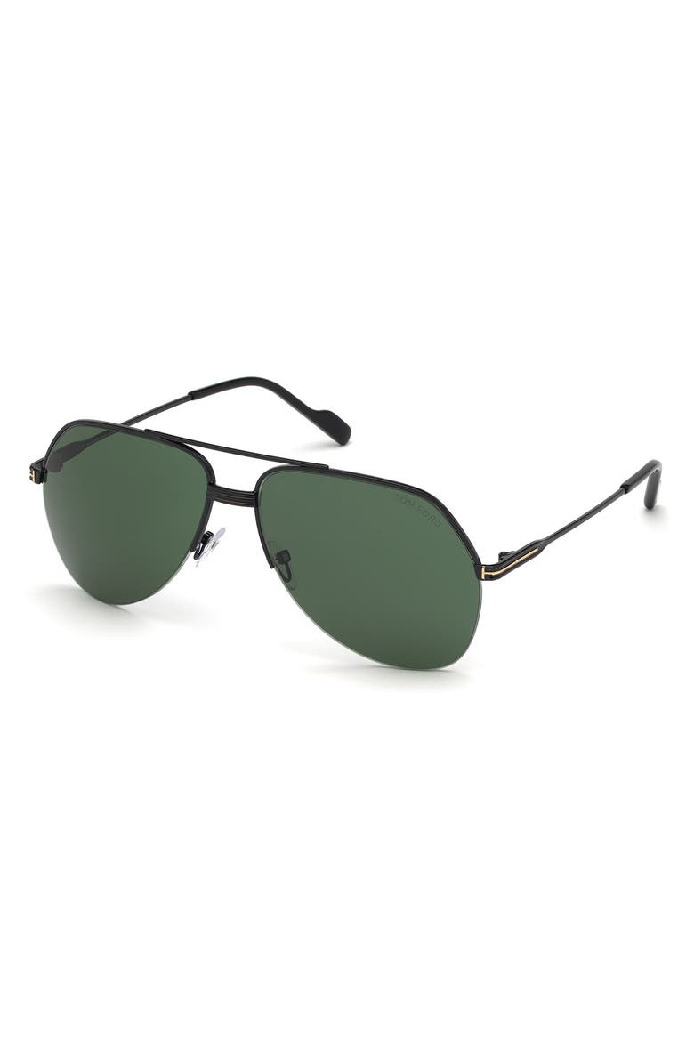 TOM FORD 62mm Aviator Sunglasses, Alternate, color, 