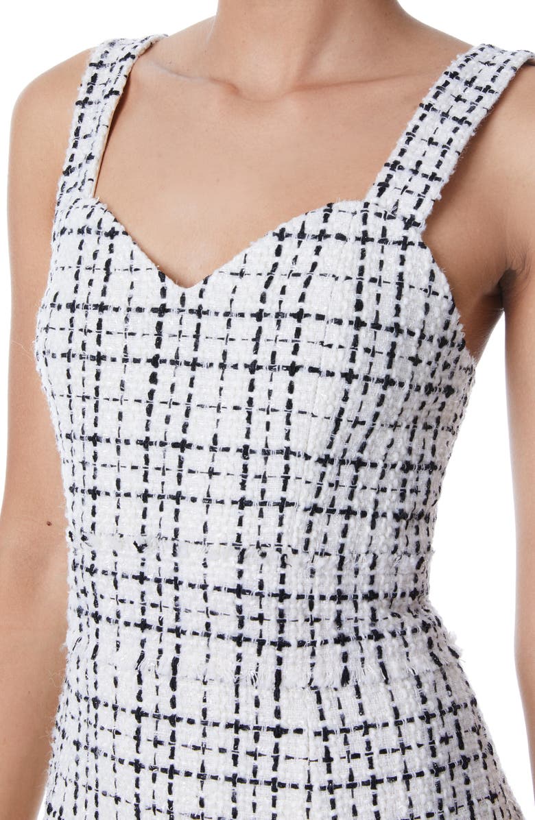 Alice + Olivia Decker Tweed Minidress, Alternate, color,