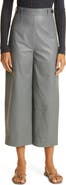 Vince Leather Wide Leg Crop Pants