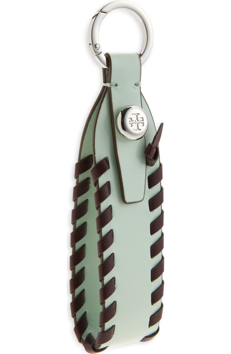 Tory Burch Woven Leather Bag Charm, Main, color, Light Green